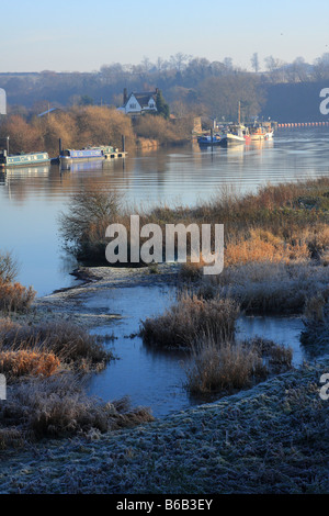 Fluß Trent, Gunthorpe, Nottinghamshire, England, Vereinigtes Königreich Stockfoto