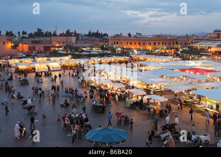 Djemaa el-Fna-Platz, Marrakesch, Marokko, Afrika Stockfoto