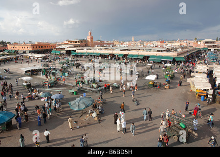 Djemaa el-Fna-Platz, Marrakesch, Marokko, Afrika Stockfoto