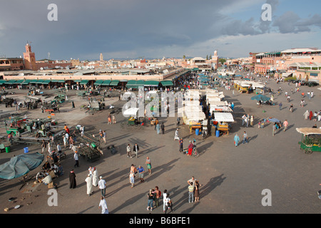 Djemaa el-Fna-Platz, Marrakesch, Marokko, Afrika Stockfoto