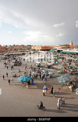 Djemaa el-Fna-Platz, Marrakesch, Marokko, Afrika Stockfoto