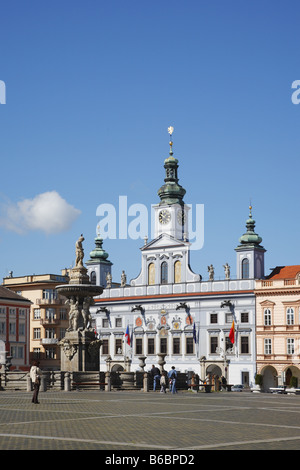 Altstädter Ring, Ceske Budejovice, Tschechische Republik Stockfoto