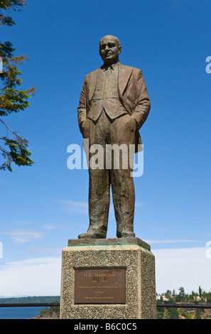 Statue von H R Macmillan Chemainus "Vancouver Island" Britisch-Kolumbien Kanada Stockfoto