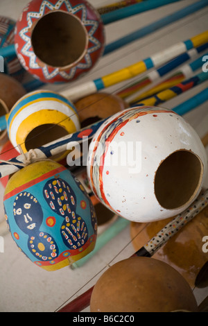 Ein traditionelles Instrument der Capoeira genannt ein Berimbau Stockfoto