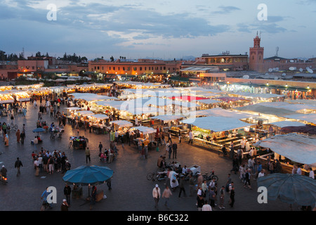 Djemaa el-Fna-Platz, Marrakesch, Marokko, Afrika Stockfoto