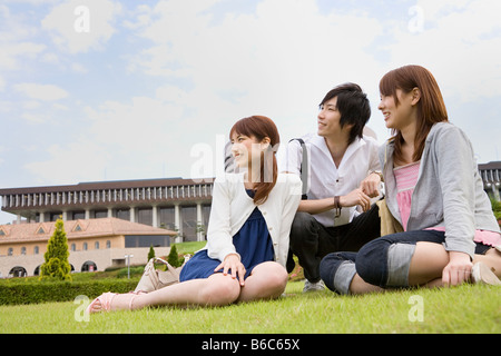 College-Studenten im Gespräch Stockfoto