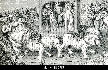 Kublai Khan Elephant Car Stockfoto