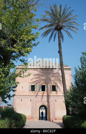 Pavillon im Jardin (Garten) Menara, Marrakesch, Marokko, Afrika Stockfoto