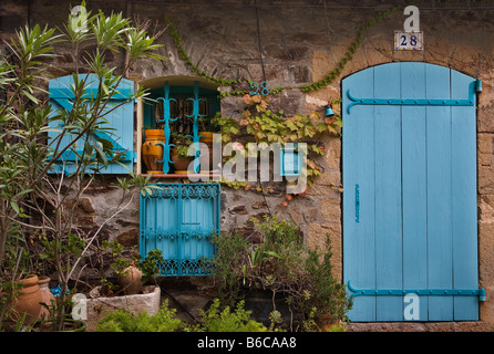 Alte Handwerker-Ferienhaus in Collioure, Pyrenäen-Orientales, Frankreich Stockfoto