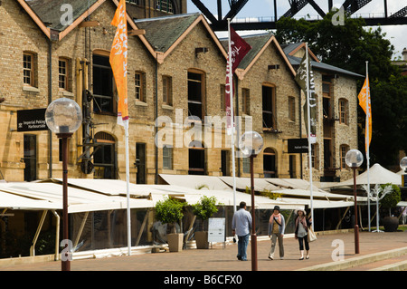 Restaurants in der Nähe von The Rocks in Sydney harbour Stockfoto