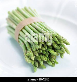 Nahaufnahme der Bündel Spargel Stockfoto