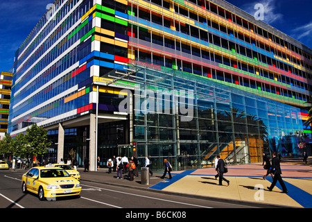 Architektur / ein modernes Bürogebäude in Melbourne, Victoria, Australien. Stockfoto