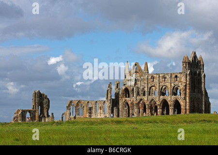 Whitby Kirchenruine Abtei gegründet von St. Hilda 657 North Yorkshire UK Großbritannien Stockfoto