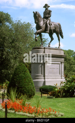 USA-Massachusetts-Boston George Washington-statue Stockfoto