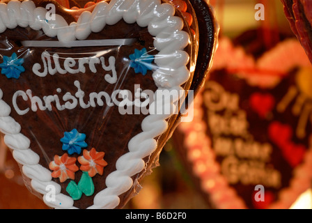 Motiv aus einem Weihnachten Markt in einer deutschen Stadt Stockfoto