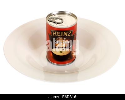 Marke Zinn von Heinz Classic Creme von Hühnersuppe Isoliert gegen einen weißen Hintergrund mit keine Menschen und einen Freistellungspfad Stockfoto