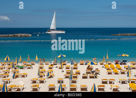 Playa De Los Amadores in der Nähe von Puerto Rico Stockfoto