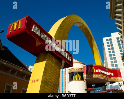 Mcdonald's-Zeichen des Las Vegas Strip Stockfoto