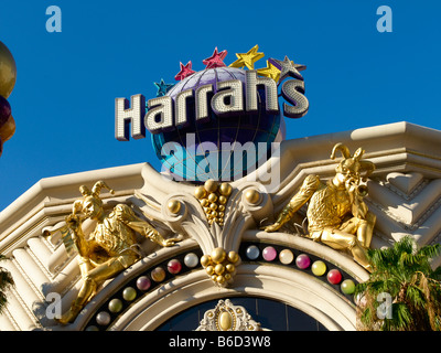 Las Vegas Strip Kasino Harrahs Stockfoto