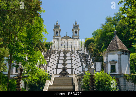 Wallfahrtskirche Bom Jesus & Die barocke Treppenhaus, Braga, Minho, Portugal Stockfoto