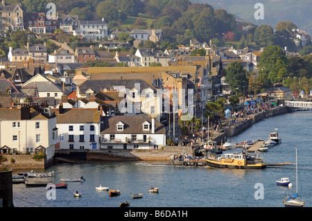 Übersicht der Dartmouth Stadtzentrum und den Fluss Dart South Devon England UK Stockfoto