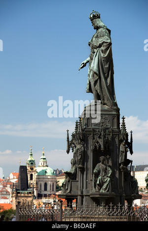 KÖNIG KARL IV STATUE RITTER PLATZ ALTSTADT STARE MESTO PRAG TSCHECHISCHE REPUBLIK Stockfoto