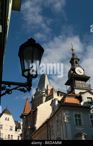 ALTE JÜDISCHE RATHAUS JOSEFOV JÜDISCHEN VIERTEL PRAG TSCHECHISCHE REPUBLIK Stockfoto