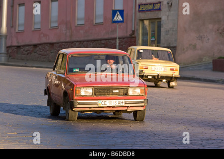 Sehr alte russische taxi Cernivci, Ukraine. Stockfoto