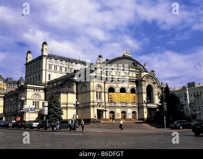 Taras Shevchenko nationale Opernhaus in Kiew, Ukraine Stockfoto