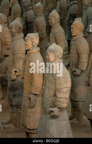 Ausgegrabenen Terrakotta-Krieger in Xian China Stockfoto