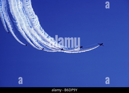 Die roten Pfeile Kunstflugstaffel Flying Display Stockfoto