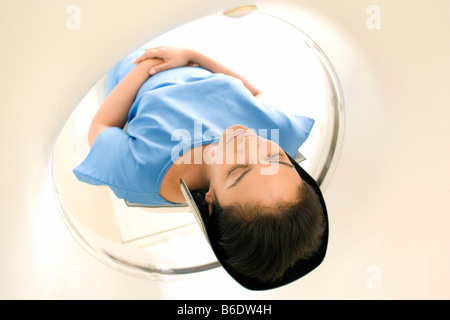 CT Scan. Patienten einen CT-Scan. Stockfoto