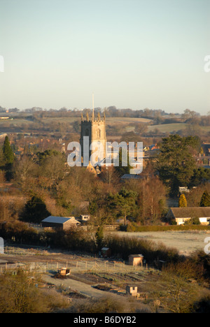 St. Peters Kirche und Kleingärten Hook Norton Oxfordshire Stockfoto