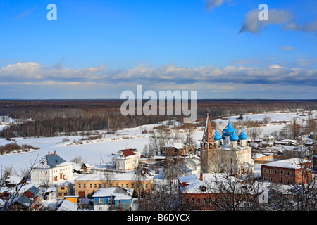 Blick über Gorohovets von St. Nikolaus-Kloster, Gorohovets, Vladimir Region, Russland Stockfoto