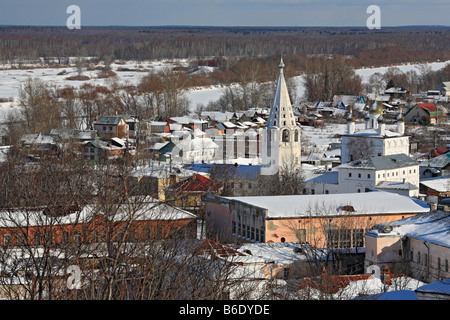 Blick über Gorohovets von St. Nikolaus-Kloster, Gorohovets, Vladimir Region, Russland Stockfoto