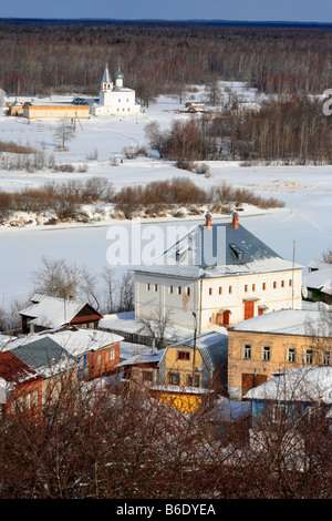 Blick über Gorohovets von St. Nikolaus-Kloster, Gorohovets, Vladimir Region, Russland Stockfoto