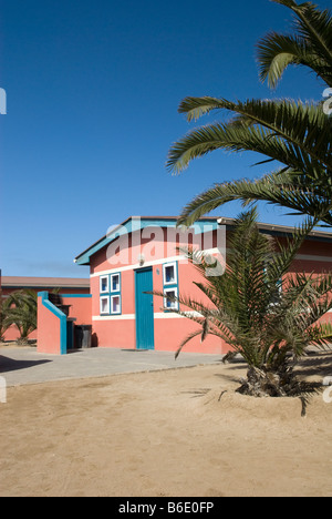 Das Swakopmund kommunalen Rest Camp bietet Self catering Chalets und Bungalows für Urlauber Swakopmund, Namibia Stockfoto