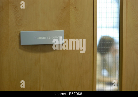 Tür an Human Resources Stockfoto