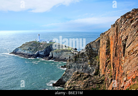 1702 Süden Stapeln Leuchtturm Anglesey Nordwales Stockfoto