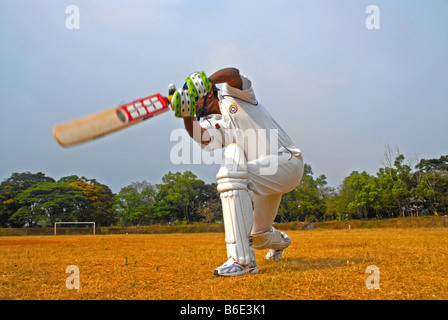 EIN CRICKETSPIELER Stockfoto