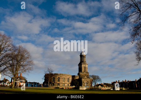 Kirche St. Chad aus dem Steinbruch Gärten, Shrewsbury, Shropshire Stockfoto