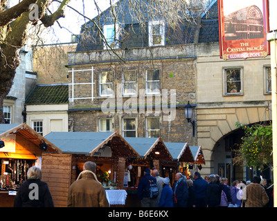 Der Weihnachtsmarkt in Bath, Somerset, England, uk. Stockfoto