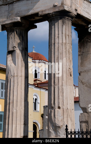 Forum in Athen in der Römerzeit östlich der klassischen Agora Griechenland Griechisch gebaut Stockfoto