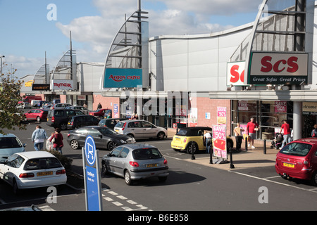 Schloß Vale Retail Park, Birmingham Stockfoto