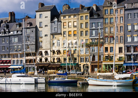 Hafen von Honfleur, Calvados, Normandie, Frankreich Stockfoto