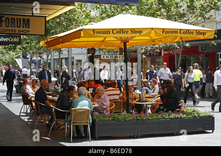 Coffee Shop Perth City Centre-West-Australien Stockfoto