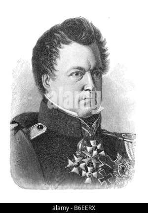 August Wilhelm Antonius Graf Neidhardt von Gneisenau, 27. Oktober 1760 Schildau, Kurfuerstentum Sachsen - 23. Aug 1831 Posen Stockfoto