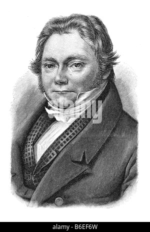 Freiherrn Jöns Jakob Berzelius, Johann Jakob Berzelius, 20. Aug 1779 Socken Väversunda, Östergötland - 7. Augt 1848 Stockholm Stockfoto