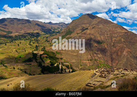 Heiliges Tal und Pisac Ruinen Stockfoto