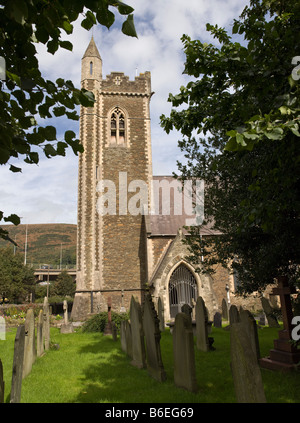 St. Marien Kirche, ABERAVON, PORT TALBOT, SOUTH WALES Website von RICHARD LEWIS 'DIC PENDERYN' Grab Stockfoto